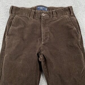 Abercrombie & Fitch Pants Mens 31x32 Brown Corduroy 90s Straight Stretch Casual